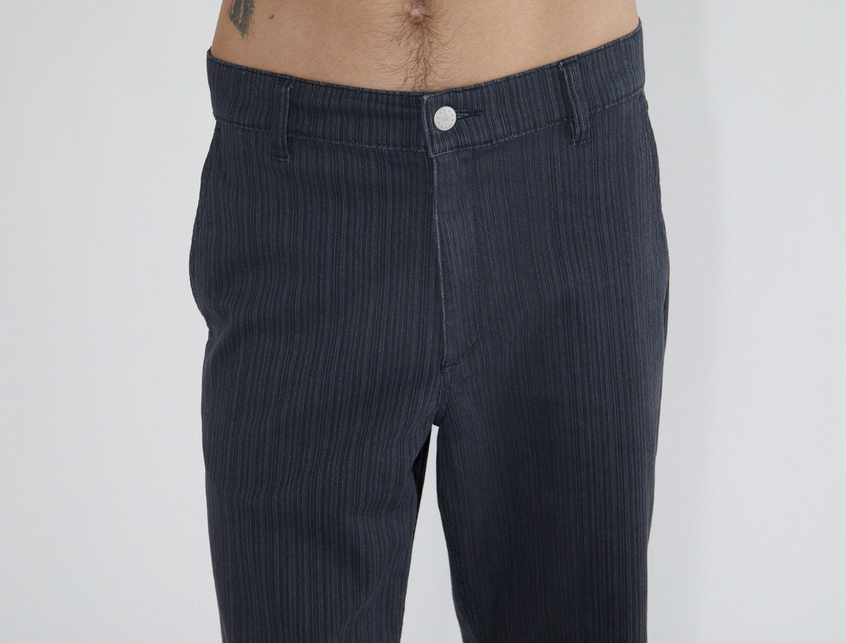 Ensu men striped five pockets trousers