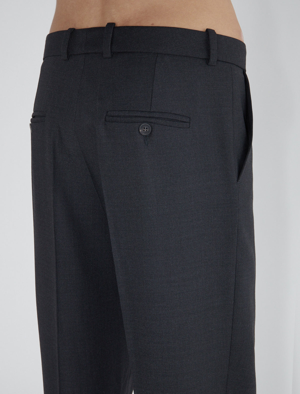 Lane straight men suit pants slightly wide fit darkgrey