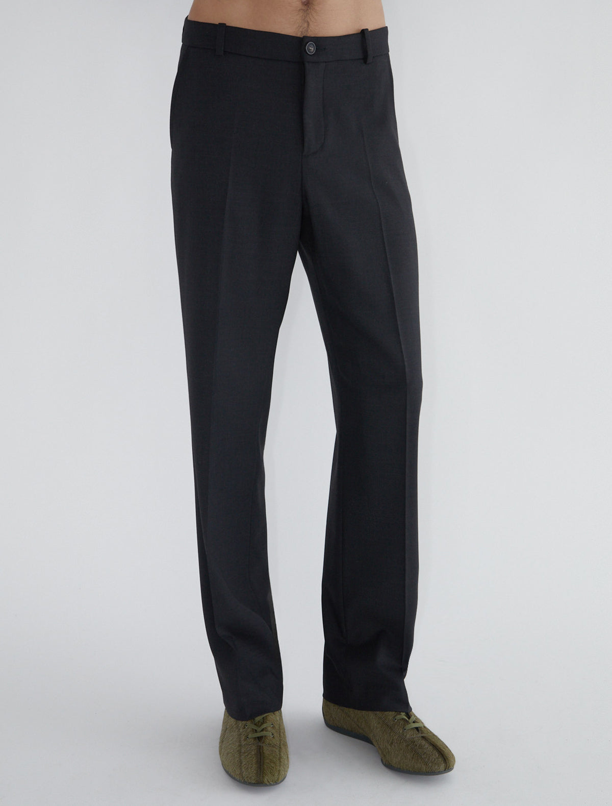 Lane straight men suit pants slightly wide fit darkgrey