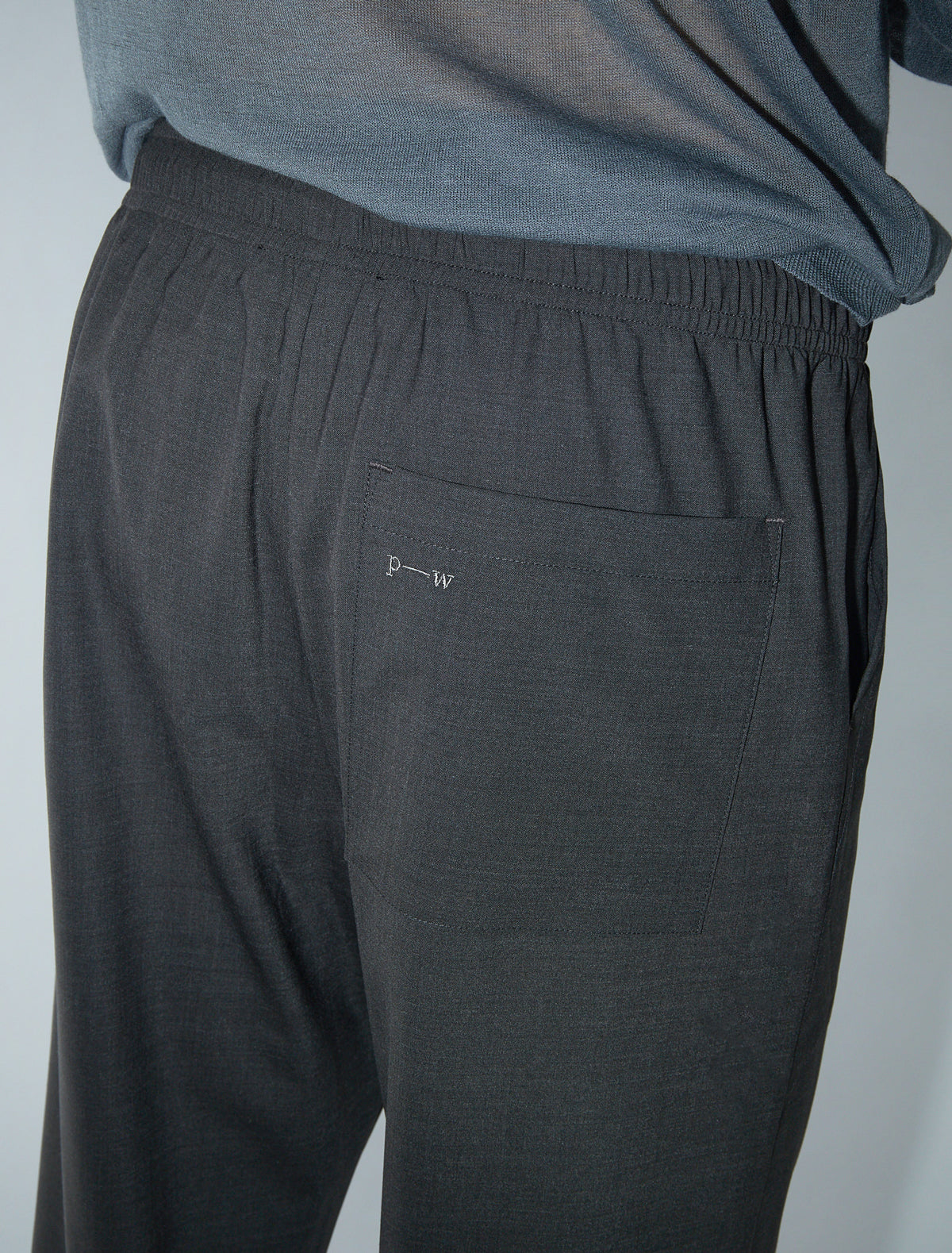 Rene casual prinstripe pants elastic waistband brown
