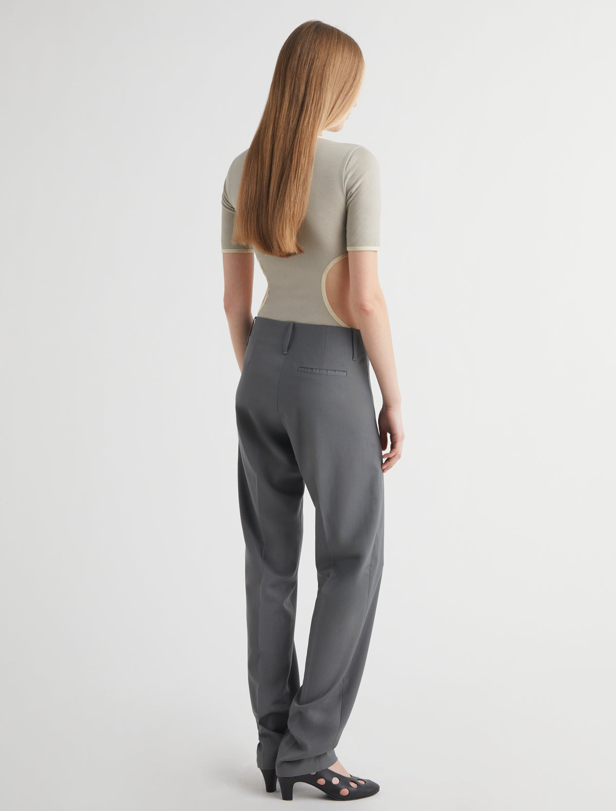 Alina short sleeve triquini style bodysuit side cut outs