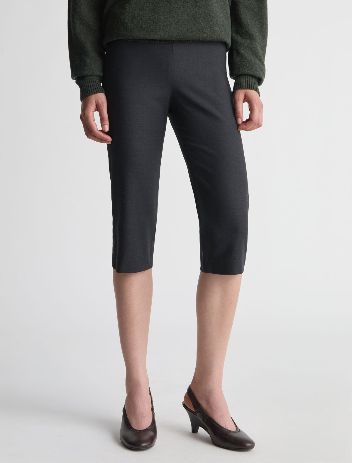 Tinas capri suit pants tailored fit darkgrey