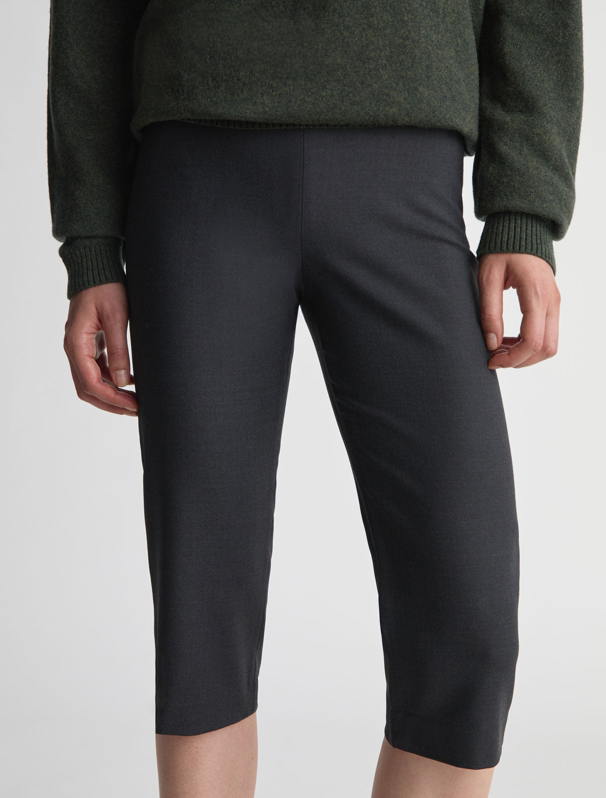 Tinas capri suit pants tailored fit darkgrey