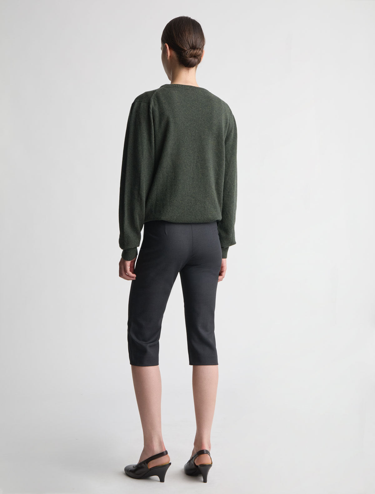 Tinas capri suit pants tailored fit darkgrey