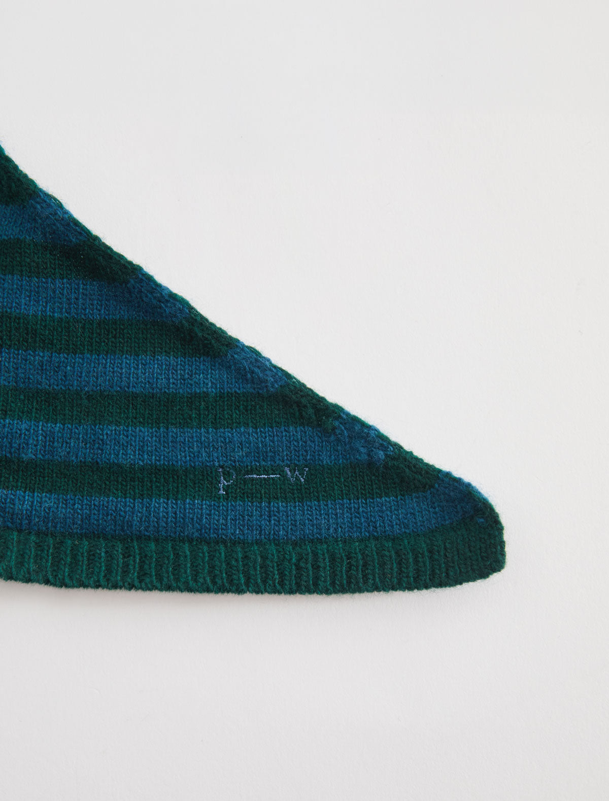 Prima soft warm wool triangle scarf green