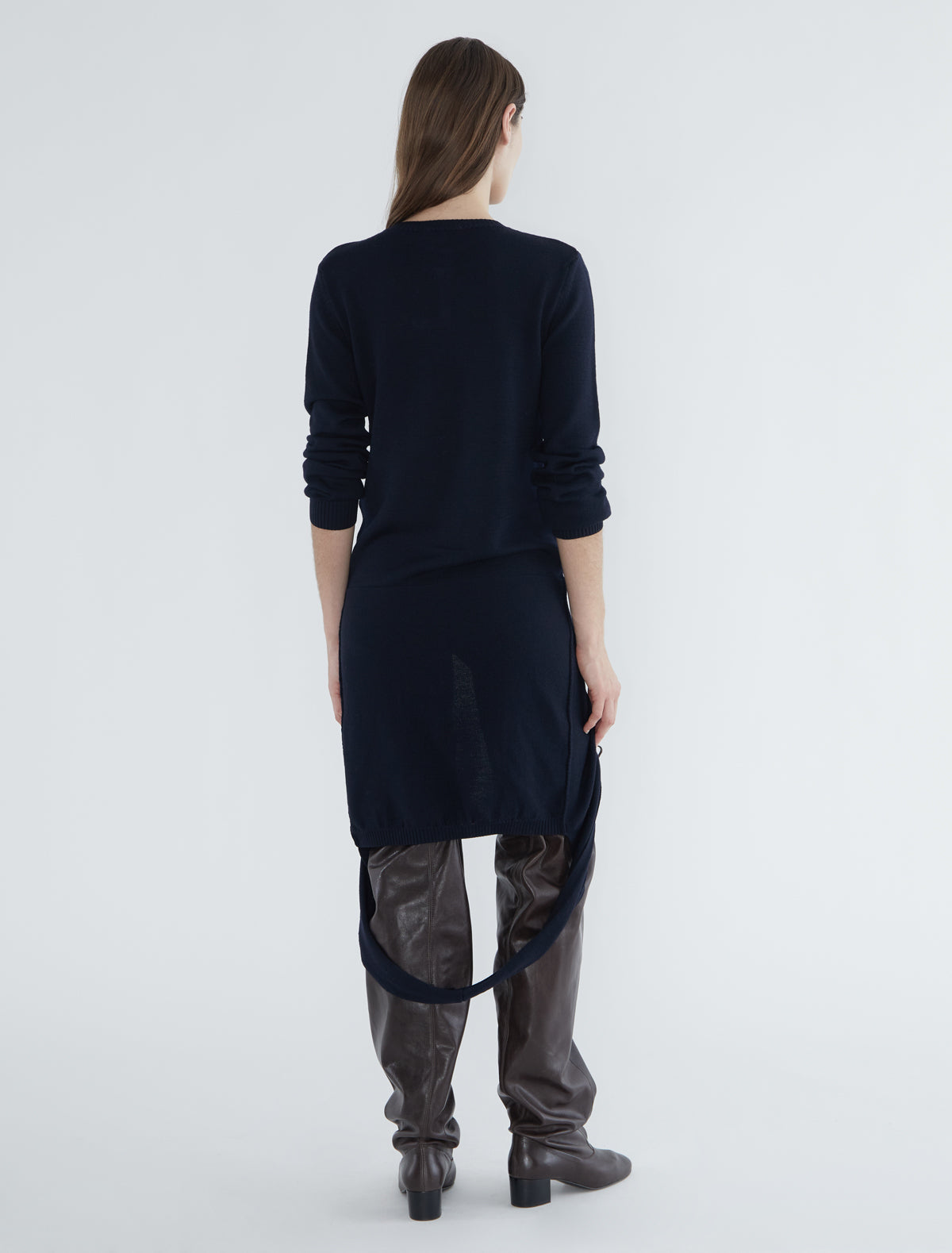Favi multiposition wool cardigan navy