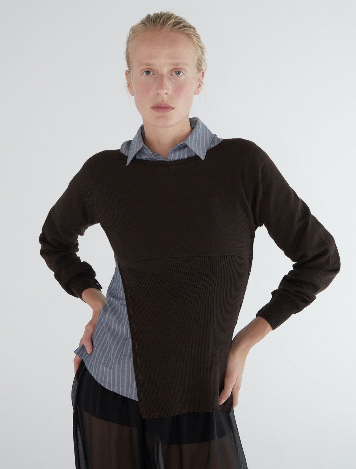 Fa cross shaped top button sides